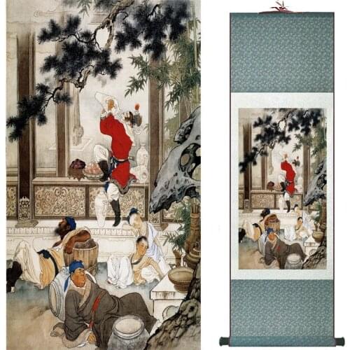 The monkey king caused havoc in heaven art painting silk scroll painting Monkey King Wreaks Havoc in Heaven painting 2018082444