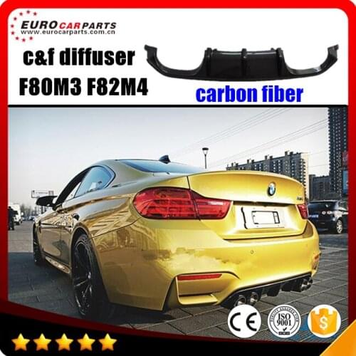 Carbon fiber F80 M3 F82 M4 diffuser fit for F80 M3 F82 M4 carbon fiber material rear diffuser replace OEM into carbon fiber