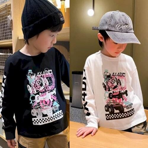 2021 Spring Boys' Long Sleeve T Spring Childrens New Japanese Mens Fashion T-shirt Childrens Top kids clothes toddler boy