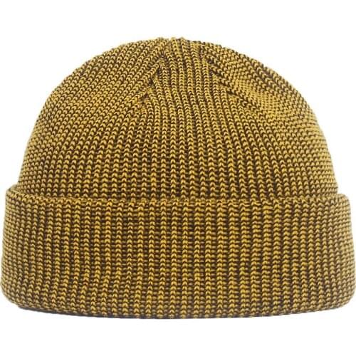 Knitted Hats for Women Skullcap Men Beanie Hat Winter Retro Brimless Baggy Melon Cap Cuff Docker Fisherman Beanies Hats For Me