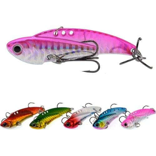 High Quality 20g 6cm 3D Eyes Metal Vib Blade Lure Sinking Vibration Baits Artificial Vibe for Bass Pike Perch Fishing