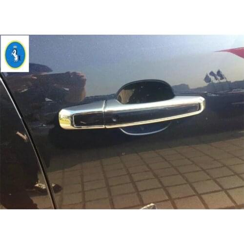 Yimaautotrims Car Door Handle Catch Cap Auto Accessories Decoration Cover Trim 2 Model Fit For Jaguar F-Pace 2017 - 2020 ABS