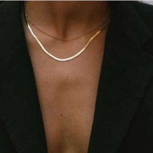 Joolim Jewelry PVD Gold Finish Symple Double-deck Pole-chain Necklace Stylish Stainless Steel Necklace