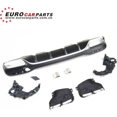 GLE class W166 GLE63 rear diffuser for GLE320 GLE400 to GLE63 style rear spoiler with muffler tips exhaust pipes
