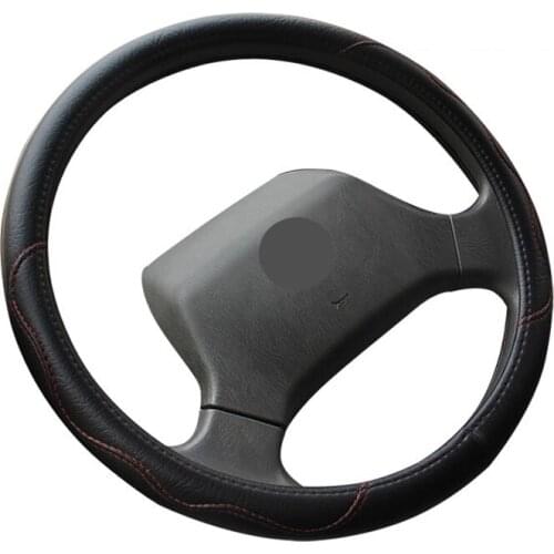 Car Steering Wheel Cover Wrap Non-slip Artificial Leather Wearable For 36 38 40 42 45 47 50 CM Big Truck Bus Van Lorry Volant