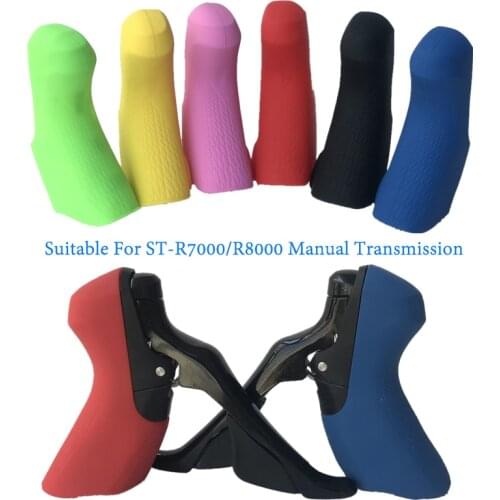 1 Pair Silica Gel Bicycle Manual Transmission Covers Hoods For Shimano R7000/R8000 Road Bike Shift Levers Thin and Light