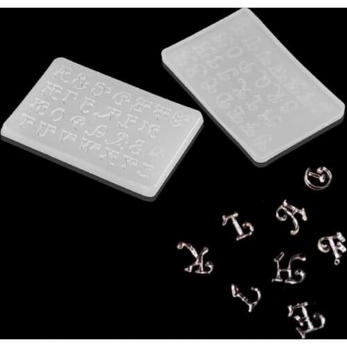 1Pcs Letters Mold Art Alphabet Silicone Molds Crystal Epoxy Resin Casting Mold for DIY Rsein Crafts Jewelry Making Accessories
