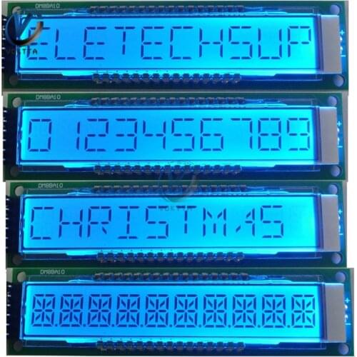 LCD Module Blue Screen 10-Bit 16-Segment LCD Display Module Panel DM8BA10 DC 5V TM1622 Chip