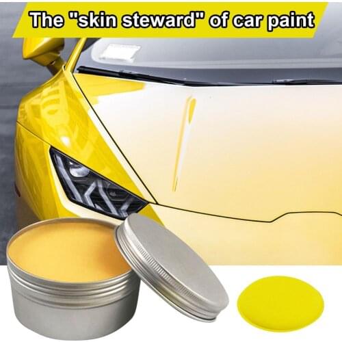 120ml Car Wax Plating Crystal Palm Wax Leather Coating Rubber Plastic Refurbishment Polishing Water Drive Maint Leather Sponge