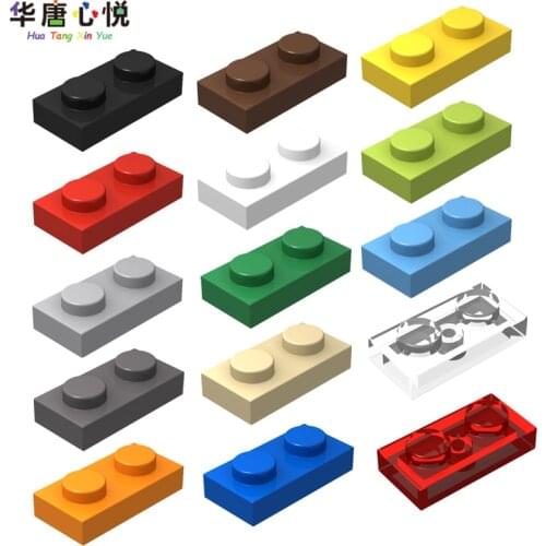 3023 Thin Figures Bricks 1x2 Dots Plate 20 Pcs DIY Building Block Colorful Educational Creative Compatible Toy for Children Gift