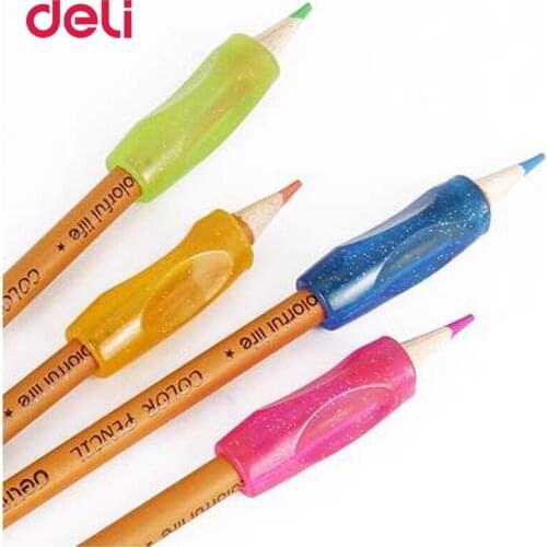 4PCS/BAG Deli 0507 soft penholder Pencil holding helper soft hands fit pencil holder wholesale