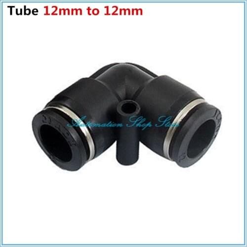 5Pcs air Pneumatic 12mm OD tube push into 12mm Pipe L Shaped Elbow Connector Fittings Plastic Quick Fitting PV12