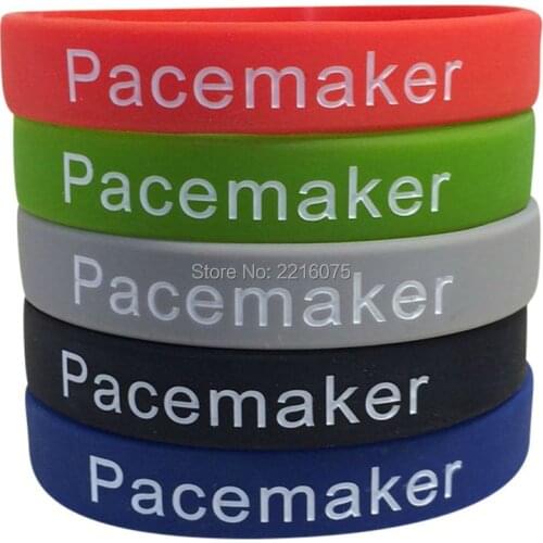 500pcs Medical Alert Pacemaker wristband silicone bracelets free shipping by DHL express