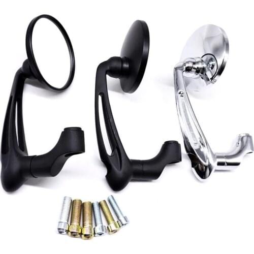 Motorcycle accessories classic Dirtbike retrofi reverse crank round rearview mirror electric car bending rod mirror general