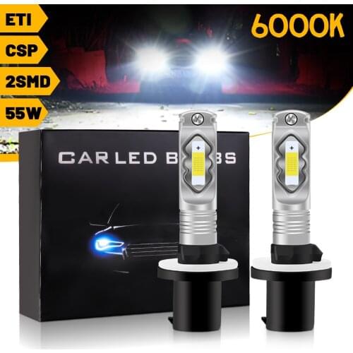 Car LED Headlight H7/H11/H8 55W High Lumen Headlight Front Fog Lamps Super Bright Ultra Performance Headlight Bulb CSP Chips