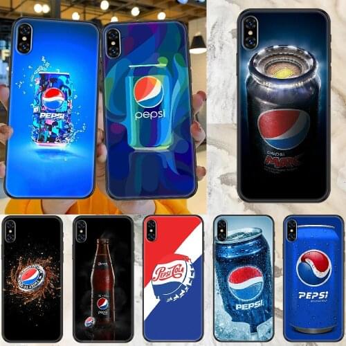 Cola Pepsies Phone Case Cover Hull For iphone 5 5s se 2 6 6s 7 8 12 mini plus X XS XR 11 PRO MAX black pretty funda trend