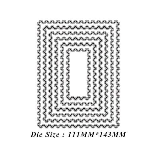 JMCRAFT Rectangle Sawing Border #7 Metal Cutting Dies DIY Scrapbook Handmade Paper Craft Metal Steel Template Dies