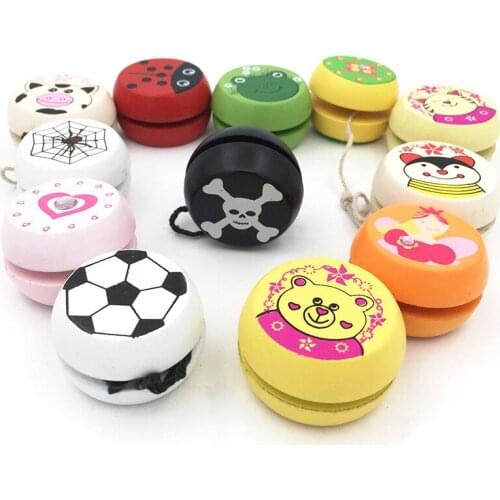 Classic Wooden Yoyo Toys 12 style Creative design of personality Building Personality Sport Hobbies Toys For Children Gift
