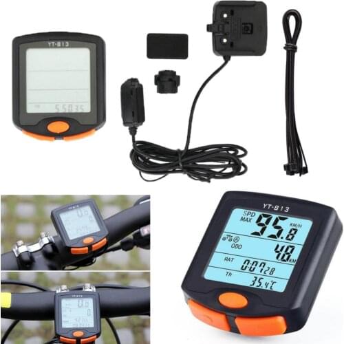 LCD Computer Bicycle Road MTB Bike Backlight Speedometer Odometer Wired