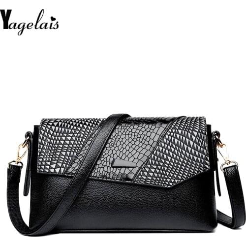 Summer Brand Serpentin Bags Women Leather Handbags Chain Small Lady Messenger Bag Black Color Shoulder Bag Party Purse For woman