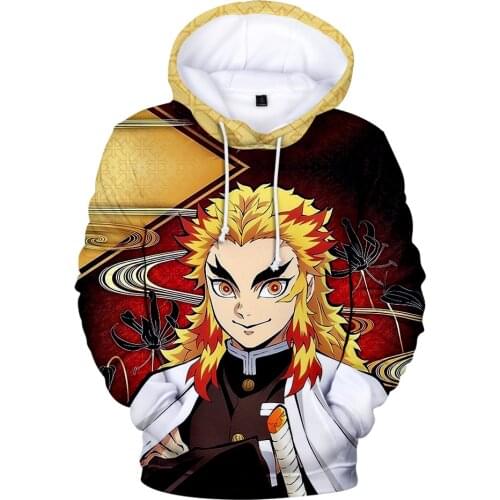 Hot Autumn 3D Comic Kimetsu no Yaiba Hoodies Sweatshirts Men Women Hoodie 3D Demon Slayer Suitable Boys Girls Pullovers
