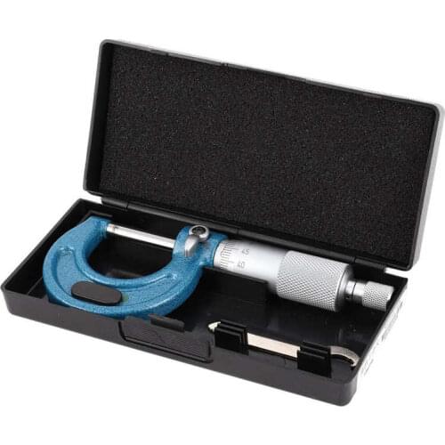 Micrometer Laser Scale Carbon Steel Spiral Outer Diameter Measurement Locking Device 0-25mm