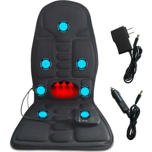 New Electric Back Heated Massage Cushion Car Seat Home Office Cushion Car Seat Chair Massager Lumbar Back Neck Pad Relaxation