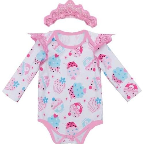 New Summer Baby Girl Birthday Suits Long Sleeve Clothes Set Wing Decor Bodysuits+Crown Hairband 2pcs Set Newborn Infant Clothing