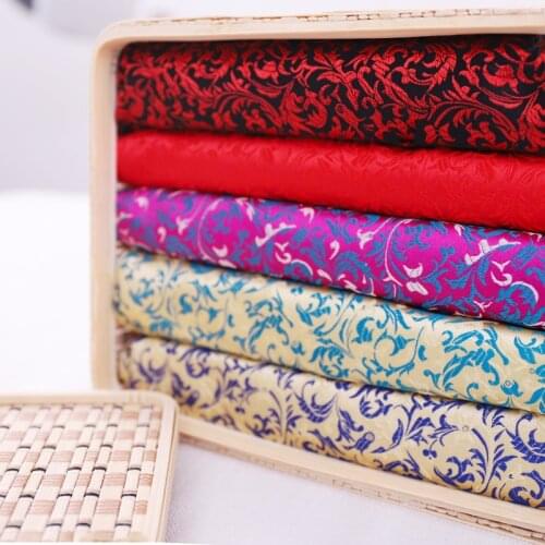 Brocade jacquard fabric dress fabrics beauty flower fabric for sewing material for diy