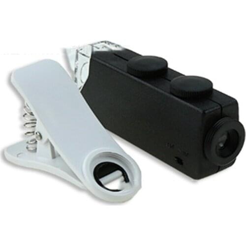 Suitable For Mobile Phone Clip-on LED Clamp Microscope With LED Lights Clip-on 60-100X Microscope Jewel Magnifier with LED