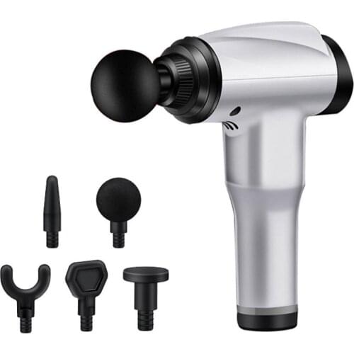 Massage Gun Handheld Deep Tissue Muscle Percussion Massager Portable Massage Gun 6-speed adjustment Adjustment 5 Massage Heads