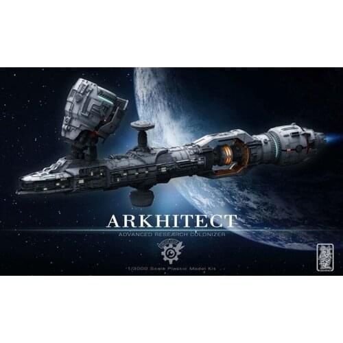 Assembling ARKHITECT Builder Airbrush Spaceship with LED Light Plastic Model Toy