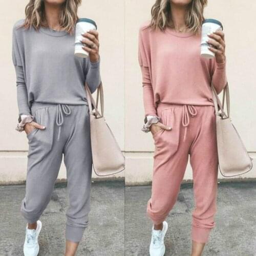 Women Casual Suit Womens Colthing Oversized Sets O Neck Sweatshirt Tracksuit Long Pants for Female Women Hoodies Suit Outfits