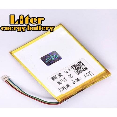 Plug 1.0-5P 317290 2800mah 3.7V Rechargeable lipo battery solar li ion polymer lithium battery with PCM