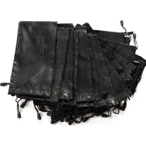 1000 pcs/lot Glasses Case Soft Waterproof Plaid Solid Cloth Sunglasses Bag Glasses Pouch Black Color SN2047