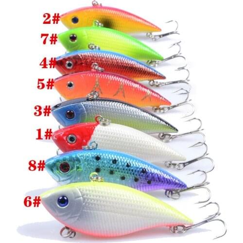 2pcs/lot plastic fishing lures fishing bait minnow bass Floating lure fishing tackle Hooks 7.1CM/11.2g