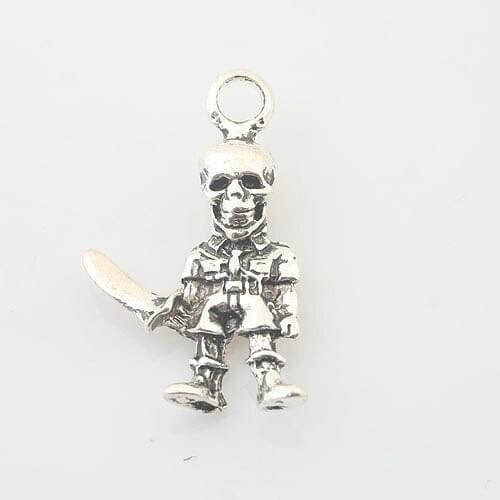 4pcs Tibetan Silve human skeleton killer charm pendants X0164