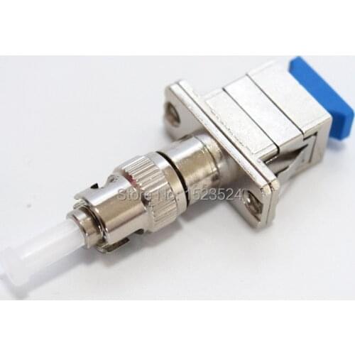 Free Shipping ST Male to SC Female Fiber Optic Adapter ST-SC Hybrid Optical Adaptor