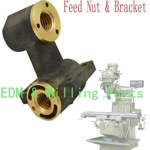 1Set CNC Milling Machine Part J Head X Axis Y Axis Feed Nut & Bracket For Bridgeport Mill Part