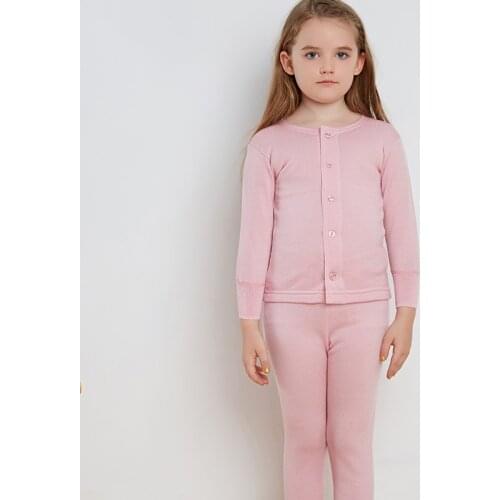 Merino wool thermal baby underwear kids Cardigan set baby girl boys winter thicker soft clothes