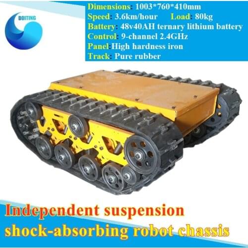 DHL Independent suspension robot chassis RC Mobile Tracked Vehicle Heavy Load Crawler independent pending system flag