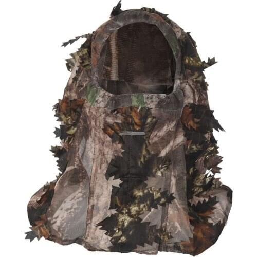 Camouflage Face Mask 3D Leaf Stereo Turkey Hunting Mask Hat Camo Face Mask Balaclava Woodland Full Face Mask Cs