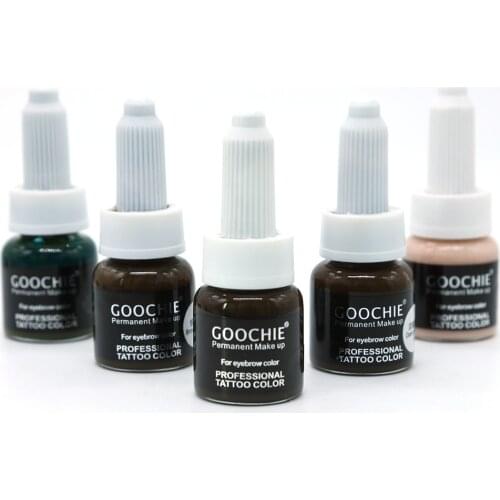 GOOCHIE 10ml Tattoo Pigment 6 Colors Microblading Tattoo Ink Professional Original Pure Emulsion Micropigment For Eyebrow Tattoo