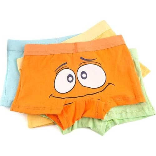 Male baby cotton underwear big card small childrens boxer boys triangle shorts student boyshort children cartoon underwear