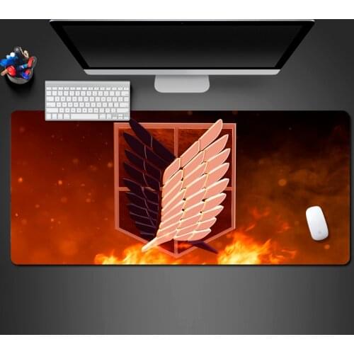 Attack On Titan Mousepad High-end Gaming Mouse Pad Gamer Mat Locrkand Game Computer Desk Padmouse Keyboard Play Mats Ganing Pad
