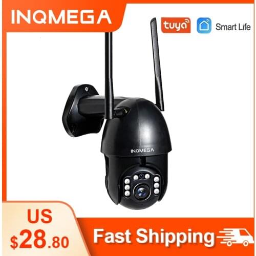 INQMEG TUYA Smart Life WiFi IP Camera 1080P Outdoor PTZ Camera Wireless CCTV Support Google Home Alexa Security Waterproof Cam