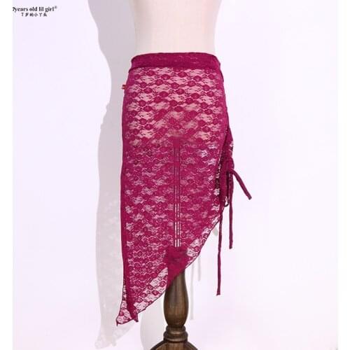 Belly Dance Korean Lace Original Design European Wrinkle Wrap Hip Skirt BQ225