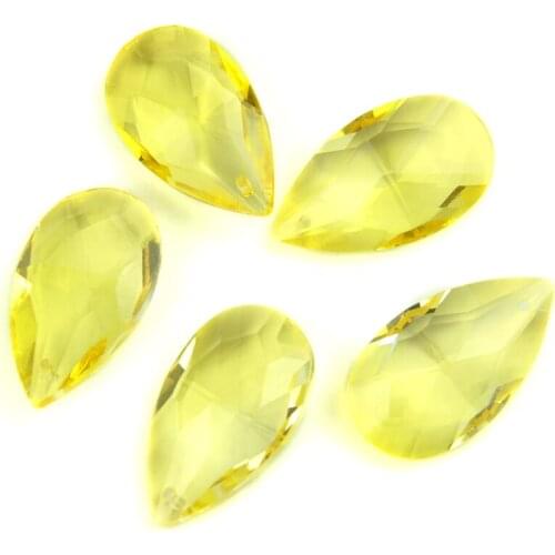22mm-76mm Topaz Teardrop Prism Chandelier Glass Pendant Optics Crystal Hanging Suncatcher Glass Tears For Pendant Lamp