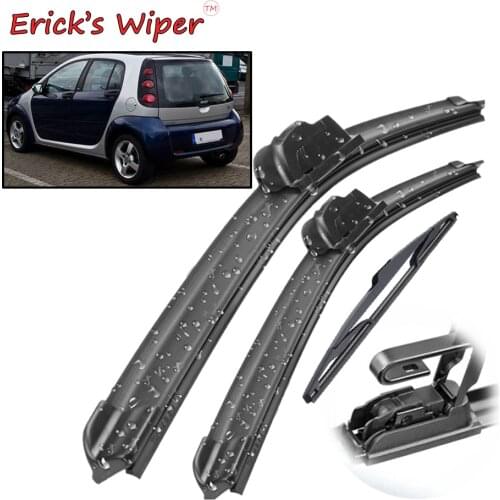 Ericks Wiper Front & Rear Wiper Blades Set Kit For Smart Forfour W454 2004 - 2007 Windshield Windscreen Window 26"+18"+14"