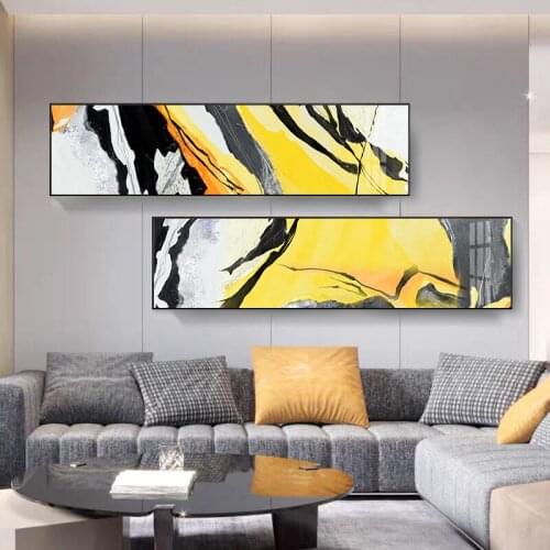 Wall Art Pictures Color Line Pattern Quicksand Abstract Geometric Shapes Canvas Painting Print Posters for Porch Home Decor